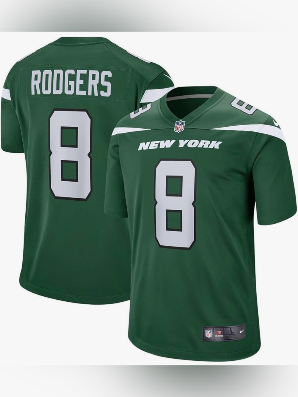 Nike Green New York #8 Rodgers Men’s Football Jersey